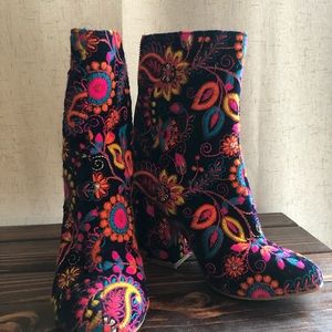 Naughty Monkey Booties- Power Navy size 6.5